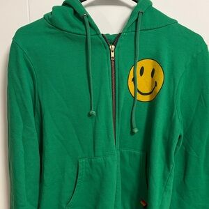 Green Smiley Face Kids Hoodie